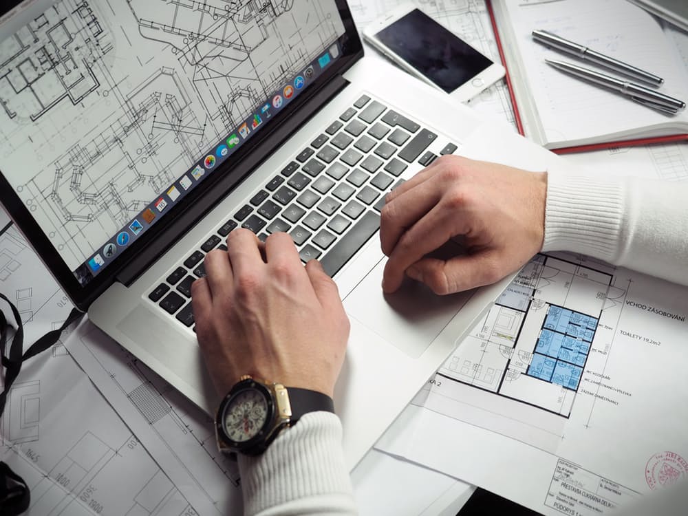 man at desk